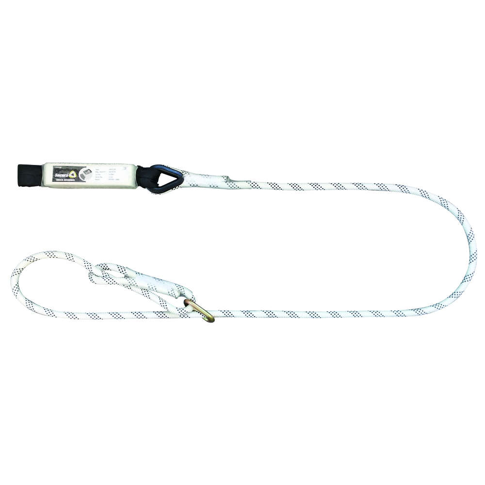 Absorbeur énergie +longe 2 m corde d.12 mm réglable en355 LEVAC - 3801C20