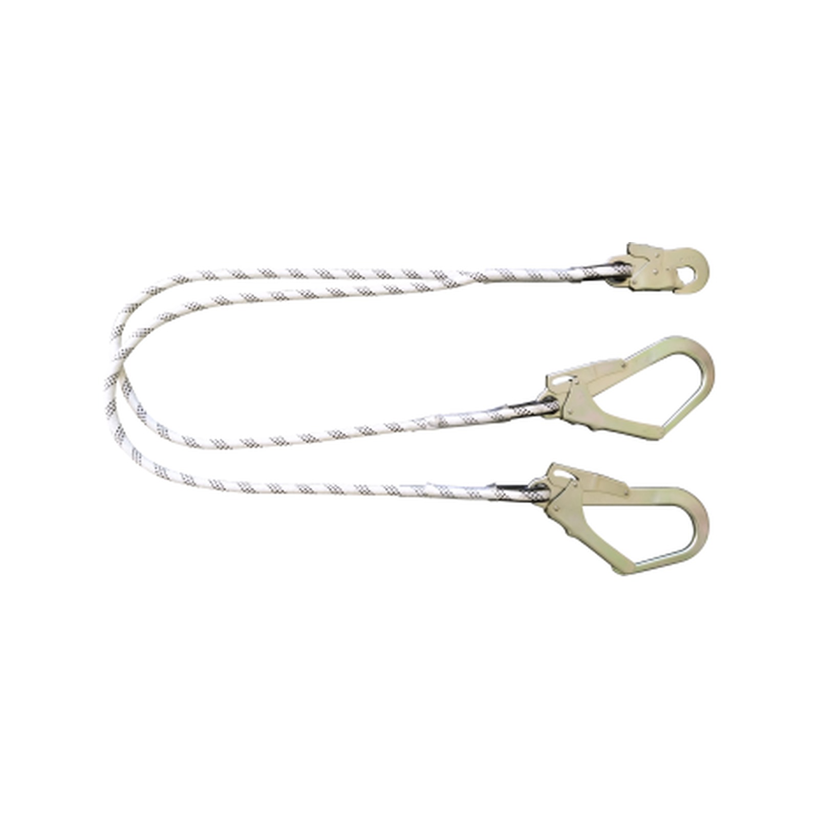 Double longe de maintien corde polyamide 12 mm +3 mousquetons LEVAC 3802C15