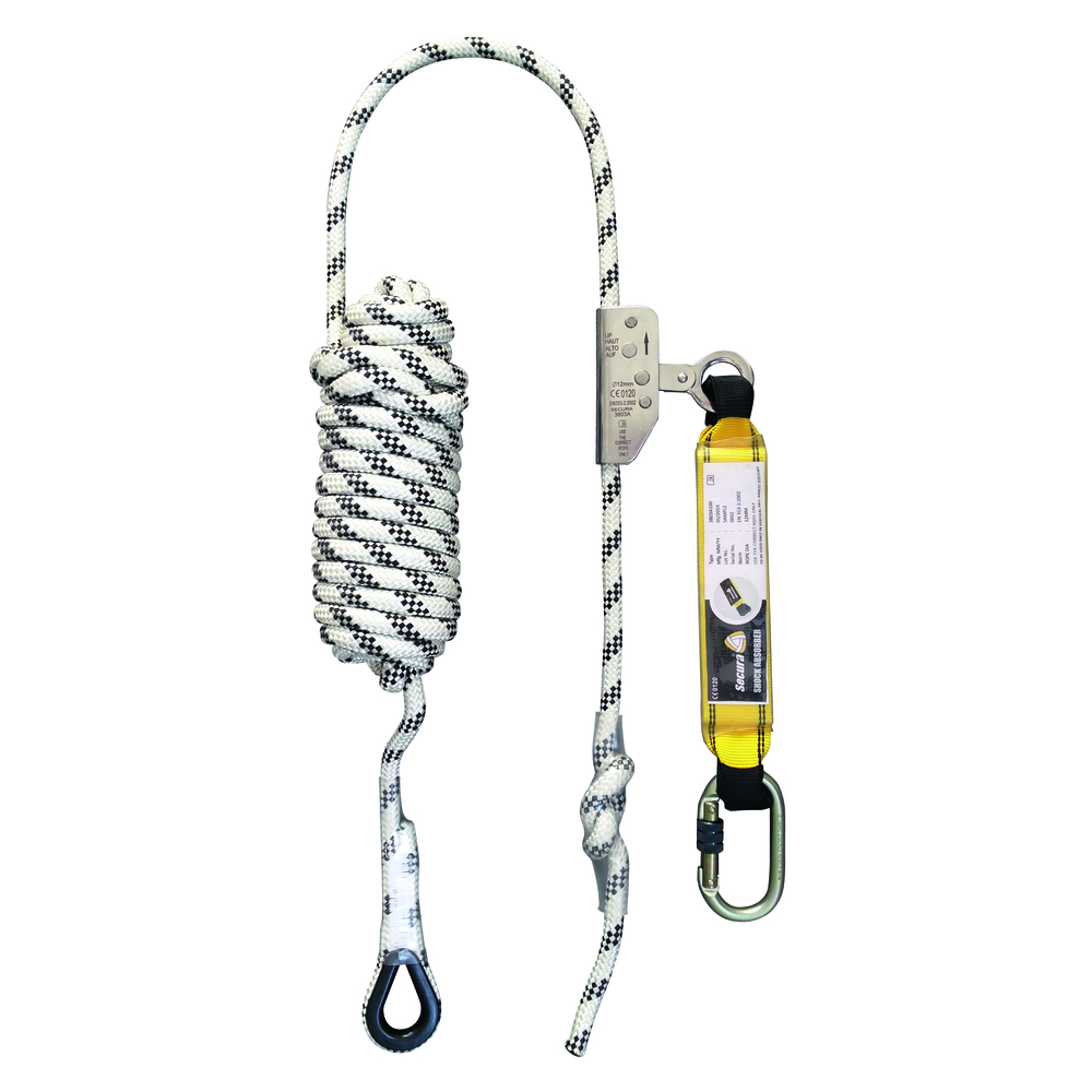 Antichute mobile sur corde d.12 mm long. 30 m avec absorbeur LEVAC - 3803A300