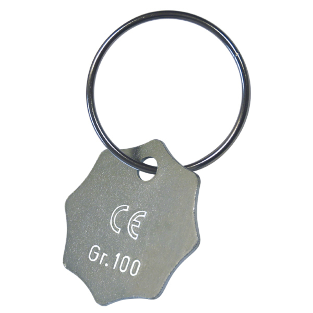 PLAQUE IDENTIFICATION 1 BRIN 90° GALVA ÉLINGUE CHAÎNE GRADE100 LEVAC - 4300-20