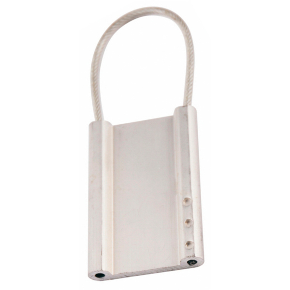 PLAQUE DE MARQUAGE TYPE ALU AVEC CÂBLE GAINEE D.2/3,5 MM VIERGE LEVAC - 4300-24