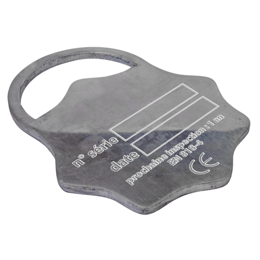 PLAQUE ALU PREGRAVEE POUR ÉLINGUE MULTIBRINS LEVAC - 4300-26-2