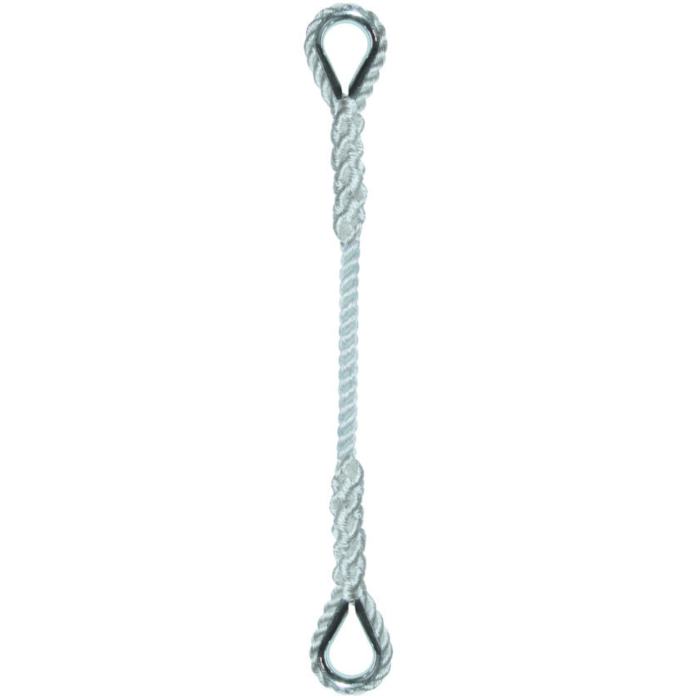 Élingue corde polypro d.22 mm cmu 614 kg 2 boucles cossées long 1 m LEVAC - 4405L