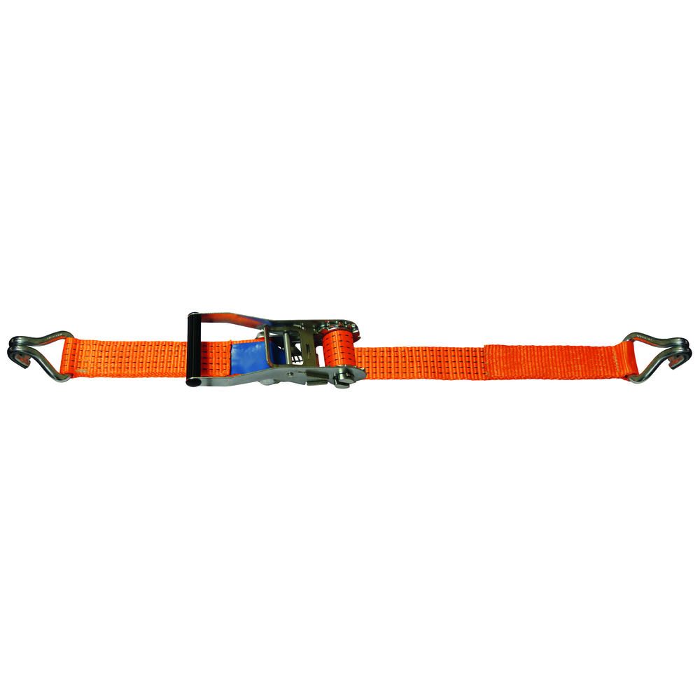 Sangle d'arrimage 50 mm tmu 2500 kg orange 2 crochets doubles lg. 9 m LEVAC - 4570A09