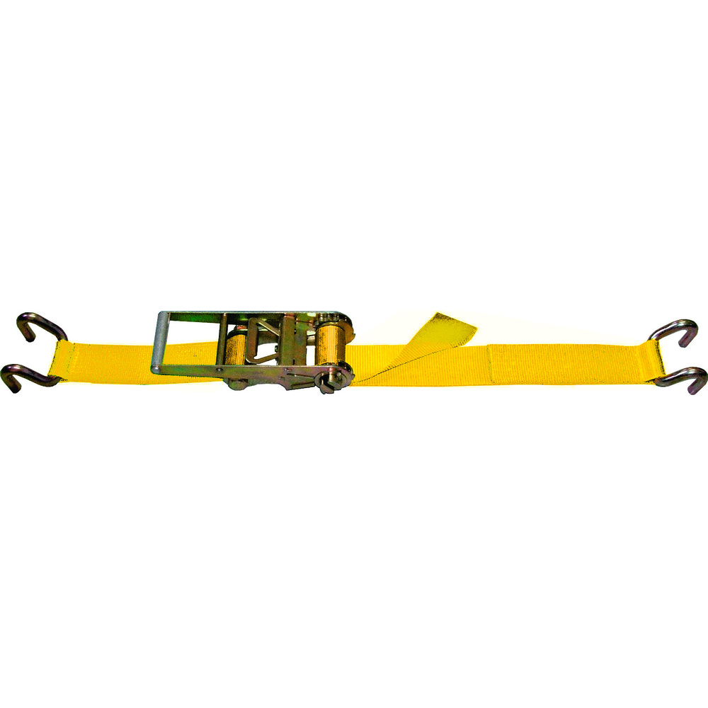 Sangle d'arrimage larg. 75 mm lc 5000/10000 dan 2 crocs bdr jaune lg. 10 m LEVAC - 4571C10