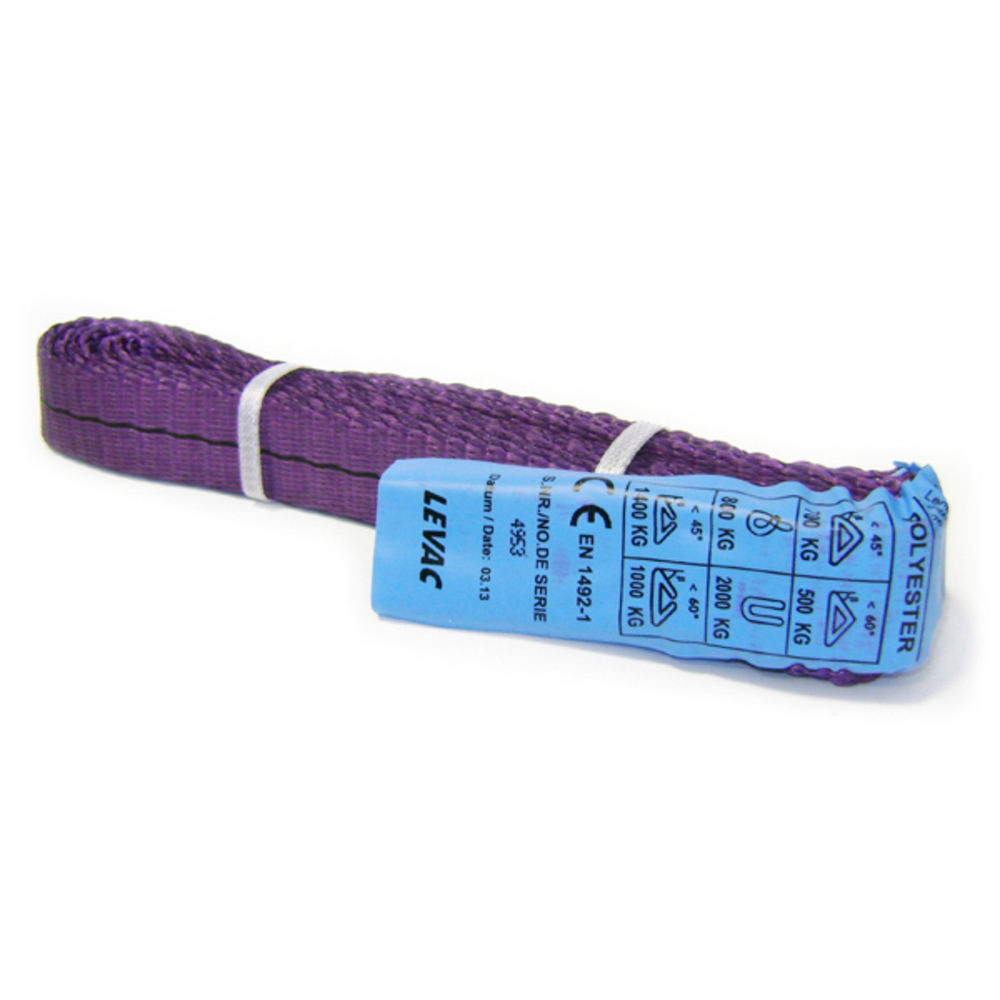 ÉLINGUE SANGLE SANSFIN 30 MM CMU 1 T LONG. UTILE 1 M VIOLETTE LEVAC - 4815A100P