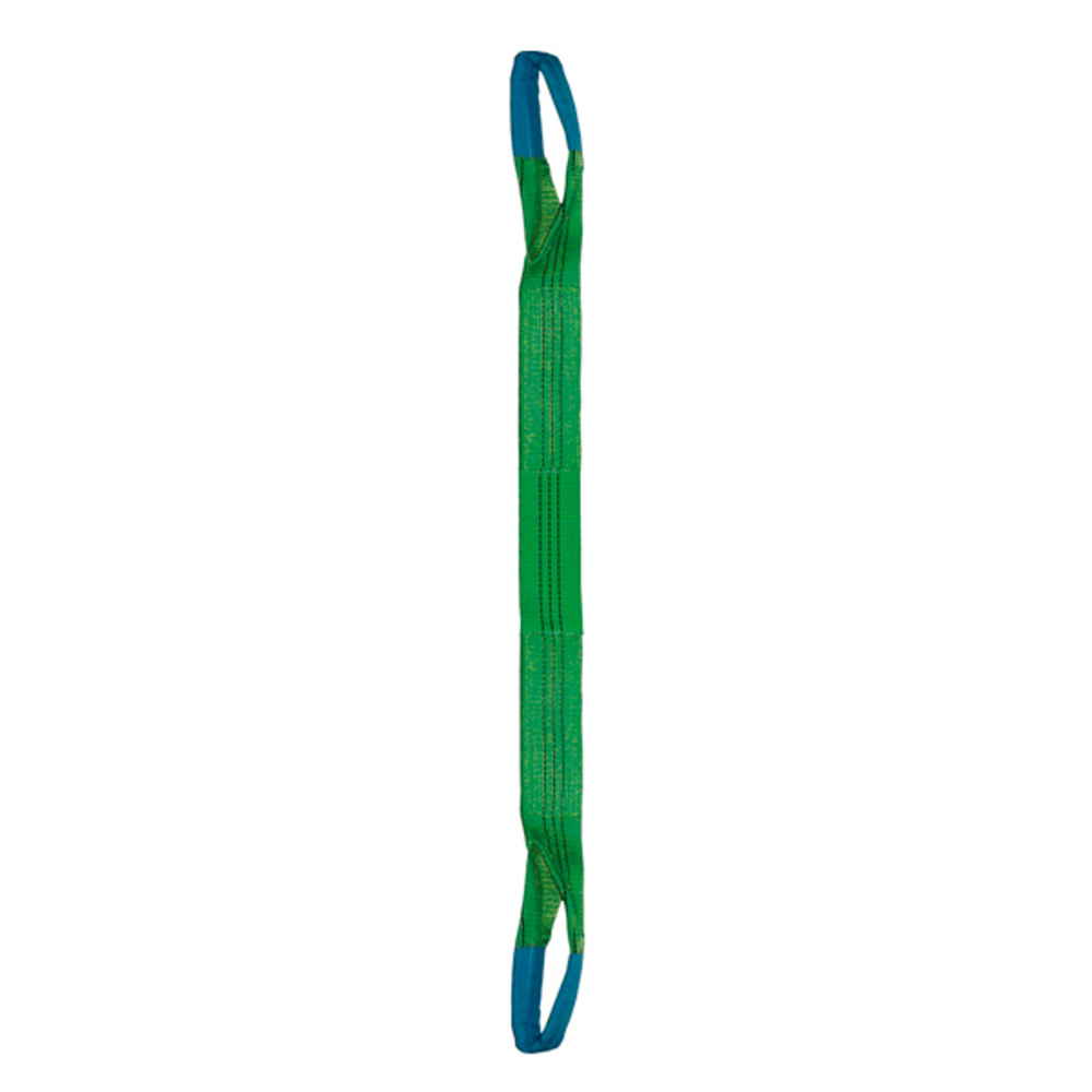 ÉLINGUE SANGLE DOUBLE 60 MM CMU 2 T VERTE BOUCLES REPLIÉES LG. 4,50 M LEVAC - 4822B45