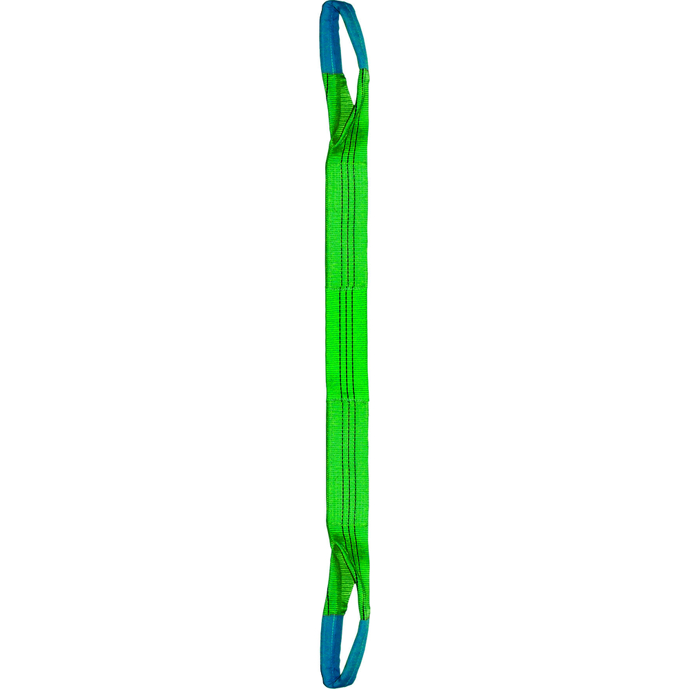 Élingue sangle double 60 mm cmu 2 t verte boucles repliées lg. 8 m LEVAC - 4822B80