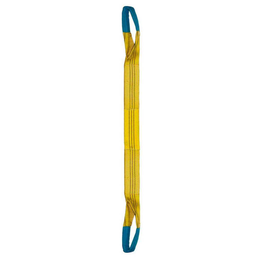 ÉLINGUE SANGLE DOUBLE 90 MM CMU 3 T JAUNE BOUCLES REPLIÉES LG. 12 M LEVAC - 4822C120
