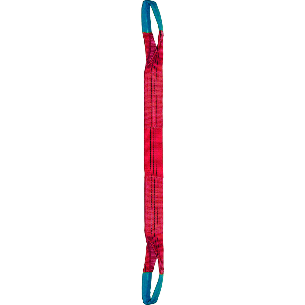 Élingue sangle double 150 mm cmu 5 t rouge boucles repliées lg. 8 m LEVAC - 4822E80