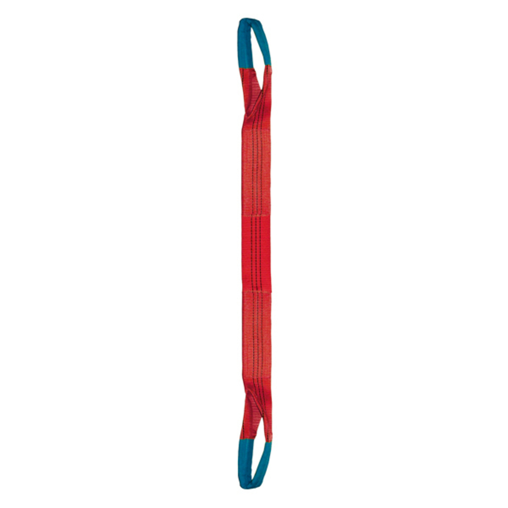 ÉLINGUE SANGLE DOUBLE 150 MM CMU 5 T ROUGE BOUCLES REPLIÉES LG. 9 M LEVAC - 4822E90