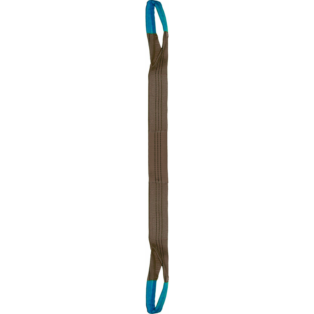 Élingue sangle double 180 mm cmu 6 t marron boucles repliées lg. 2 m LEVAC - 4822F20