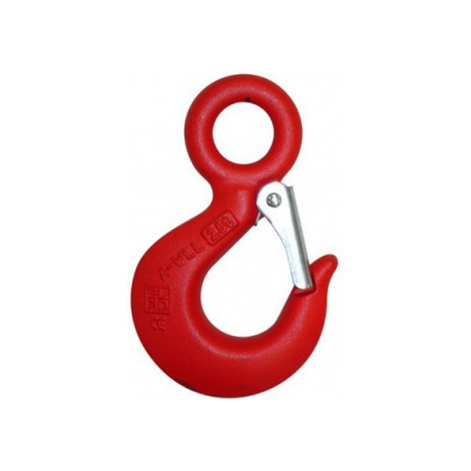Crochet à œil acier allié CMU 5,4 t avec linguet sécurité LEVAC 5120E