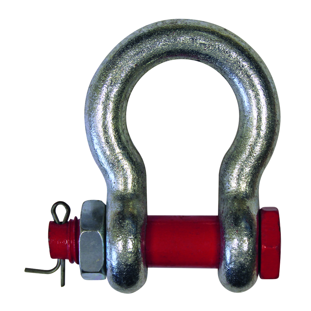 Manille lyre h.r. cmu 6500 kg axe boulonné galva LEVAC - 5211H