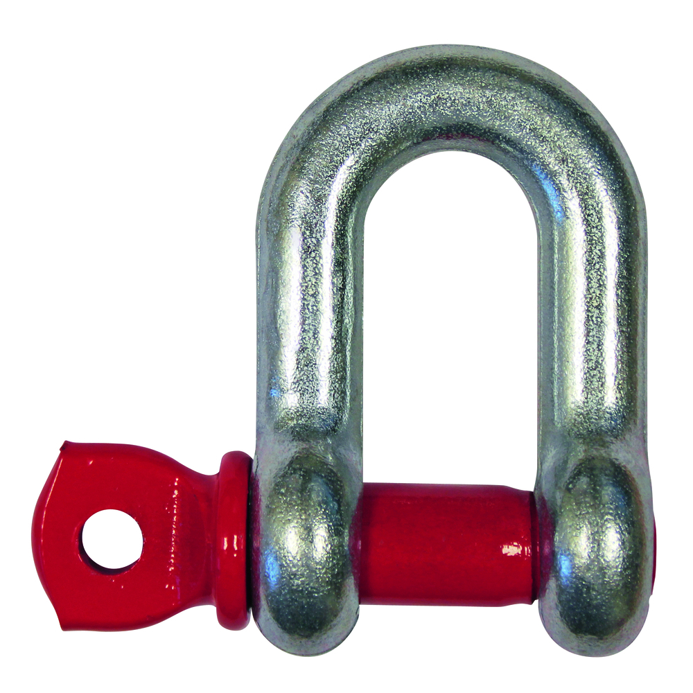 Manille droite h.r. galva cmu 6,5 t axe a oeil 7/8 acier allié LEVAC - 5220H