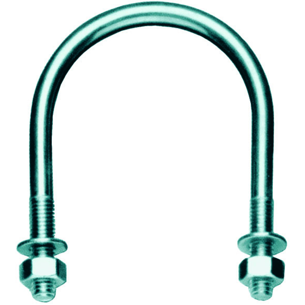 Étrier zingué série légere 3' d.8mm tube 89mm écrou +rondel. LEVAC - 5271KG