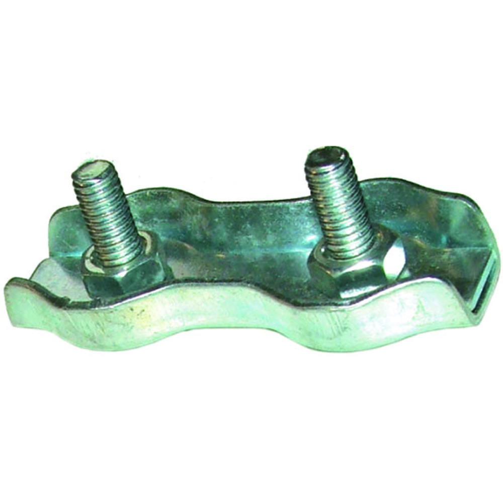 Serre-câble plat d.4 mm 2 boulons acier zingué LEVAC - 5280C