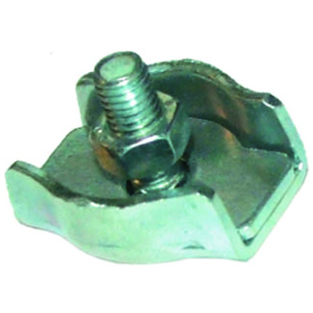 Serre-câble plat d.4 mm 1 boulon acier zingué LEVAC - 5281C
