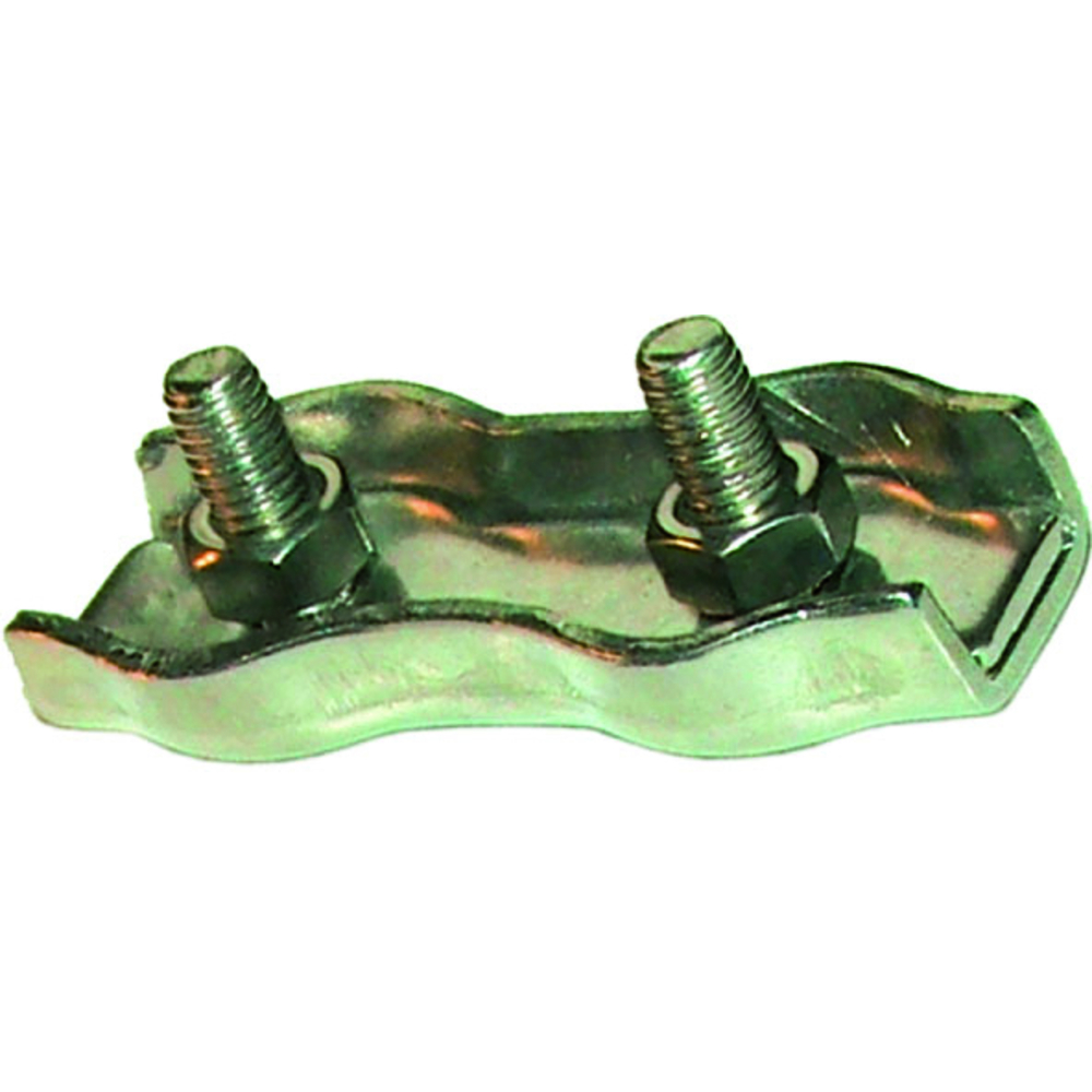 Serre-câble plat inox d.8 mm 2 boulons LEVAC - 5287F