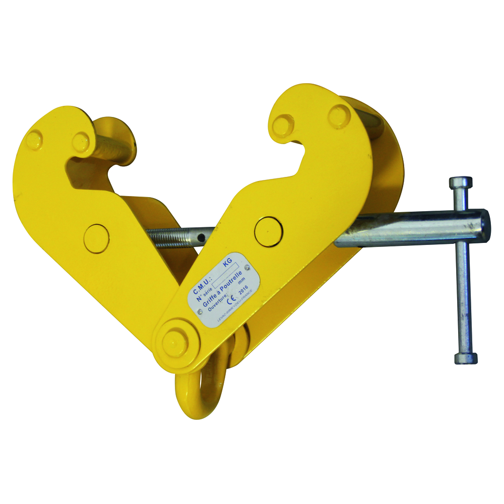 Griffe a poutrelles cmu 5 t écartement 75-305 mm avec manille LEVAC - 6025EM50L