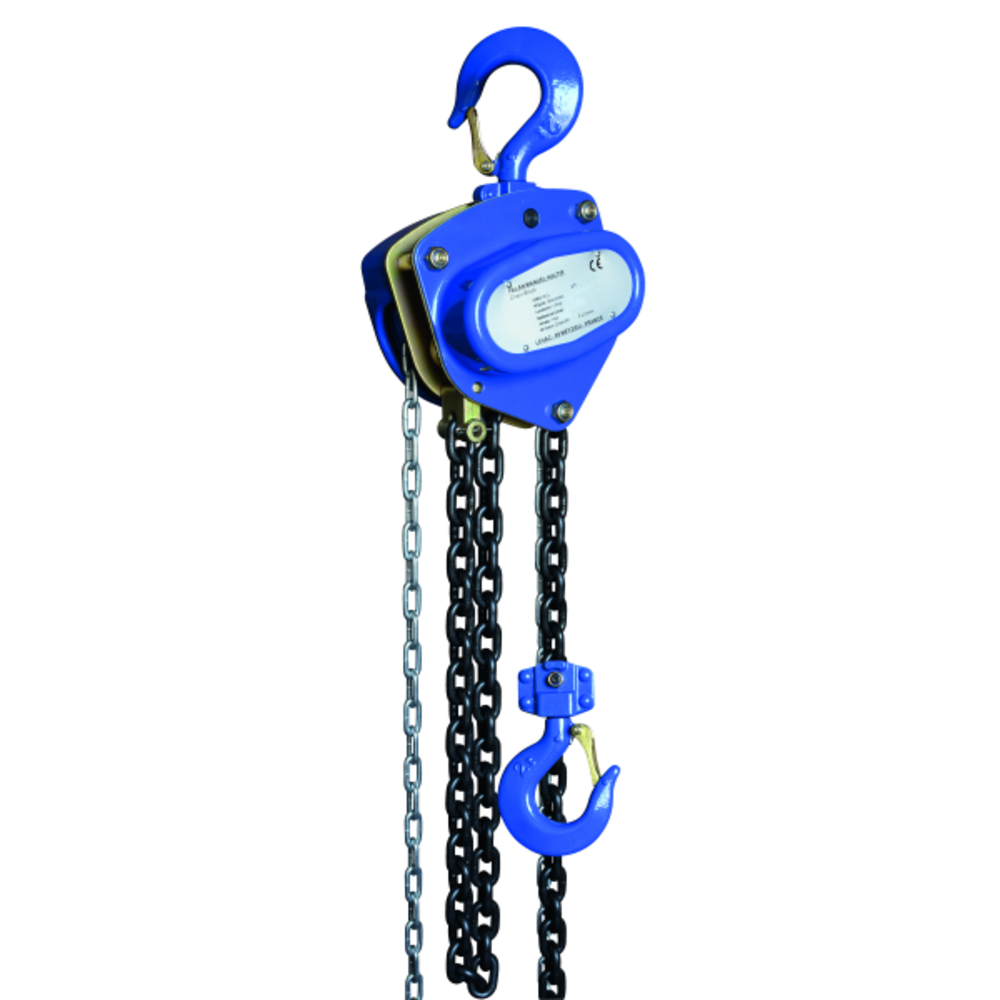 Palan manuel a chaîne cmu 500 kg chaînes anti-corrosion levée 6 m LEVAC - 6044B06