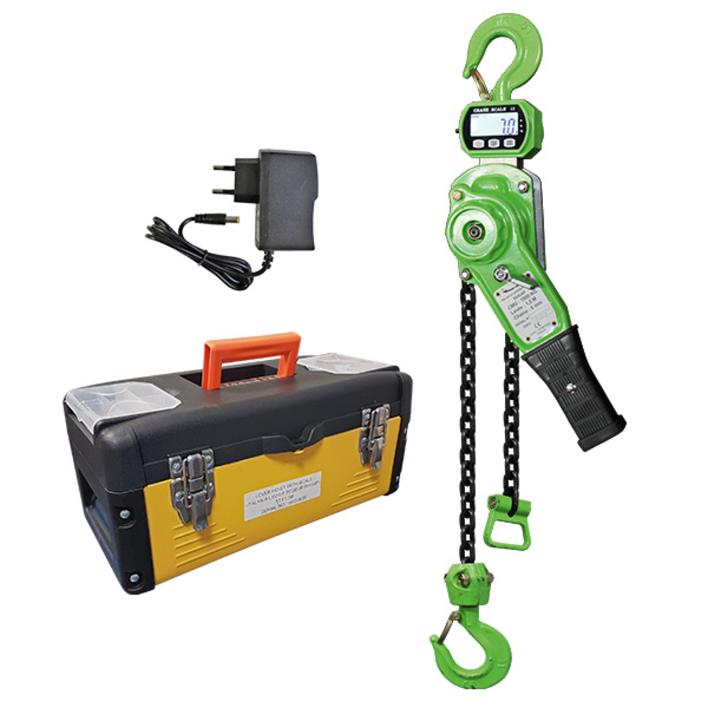 PALAN A LEVIER A CHAINE 1T LEVEE 1,50 M AVEC PESEUR LEVAC - 6045AP