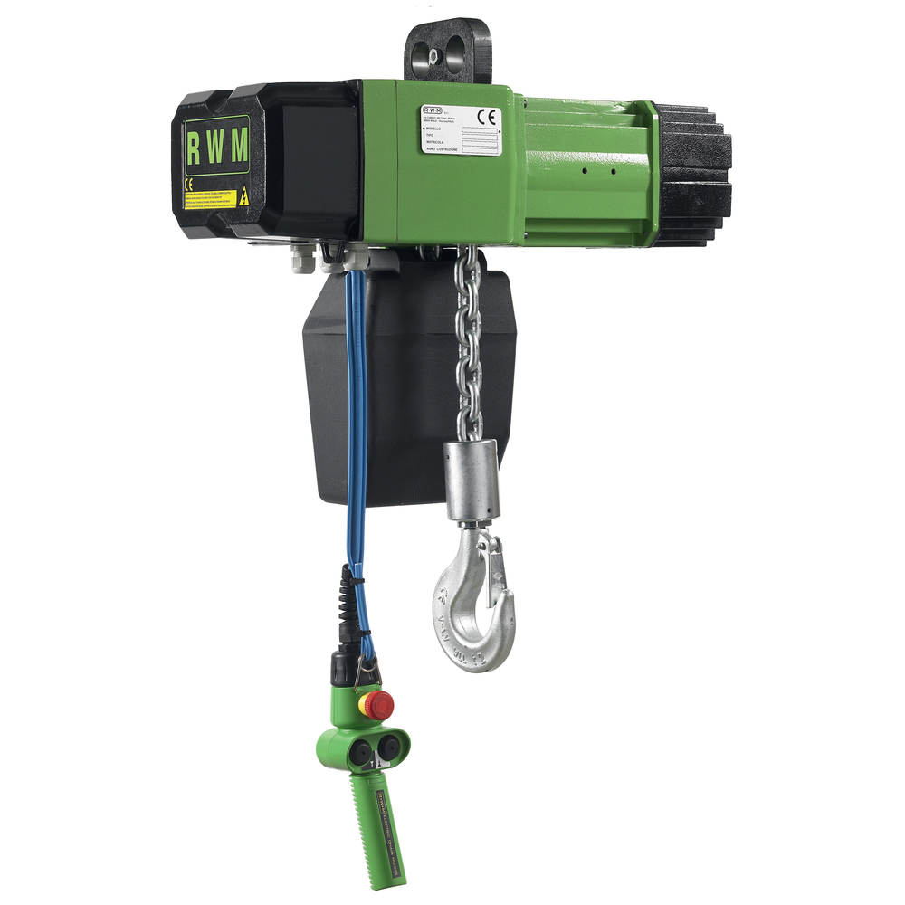 Palan électrique chaîne libre 2500 kg 1 brin vitesse 2/8 m/mn levée 3 m RWM - 6054G28CS