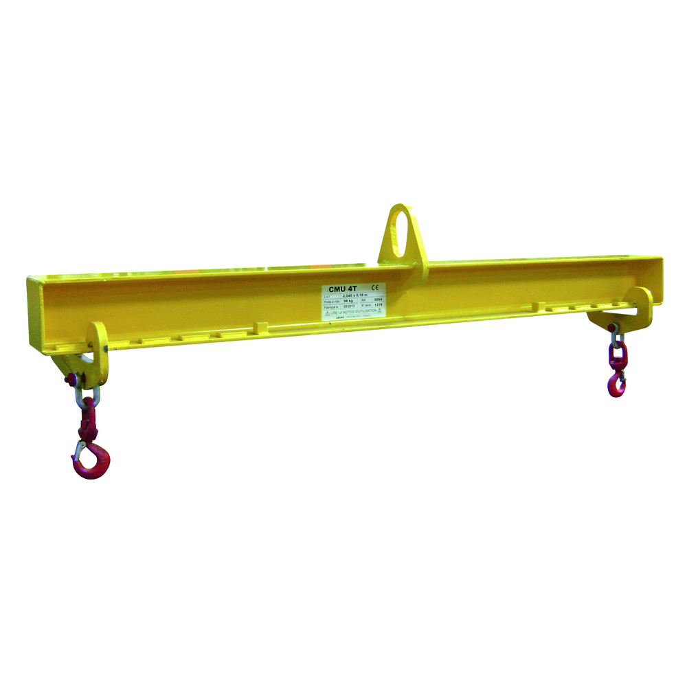 Palonnier réglable cmu 6 t long.ut. 2000/1000 mm crochets + manilles LEVAC - 6056F02