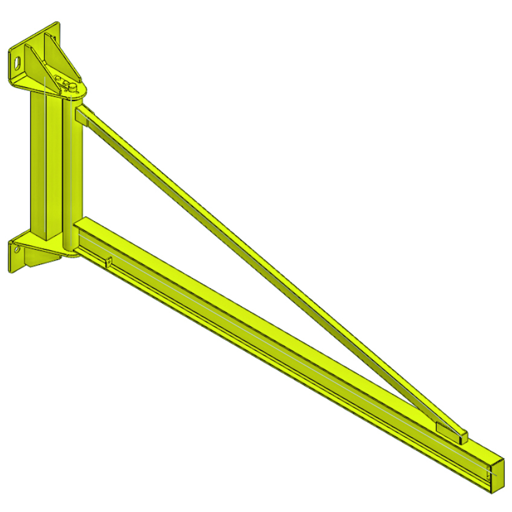 Potence murale portée 6 m cmu 250 kg triangulée rotation 180° LEVAC - 6126BT06