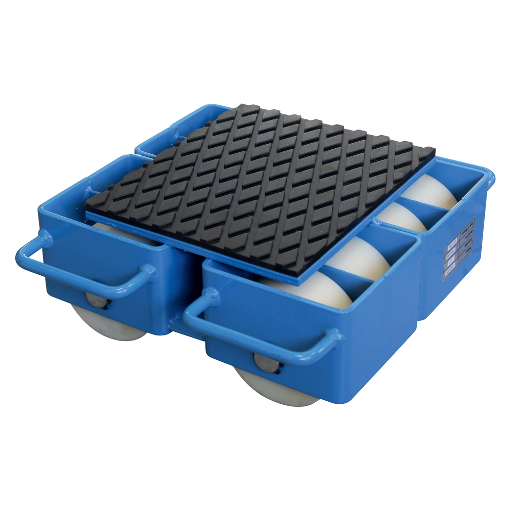 Patin rouleur cmu 12000 kg 8 roues nylon LEVAC - 6135AS120