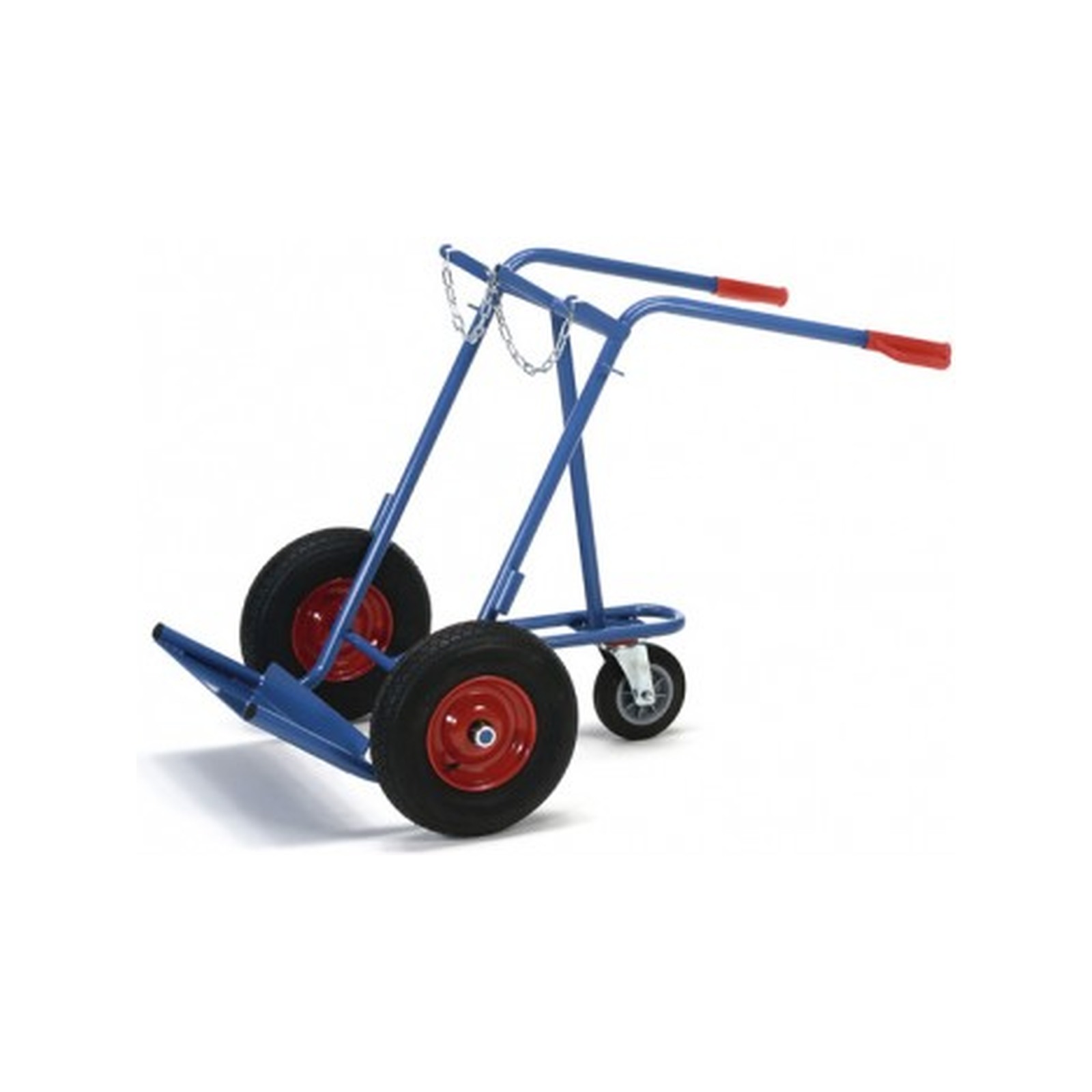 Diable porte-bouteilles 2 bouteilles 150 kg roues bandage caoutchouc 400x80 LEVAC 6912FL11