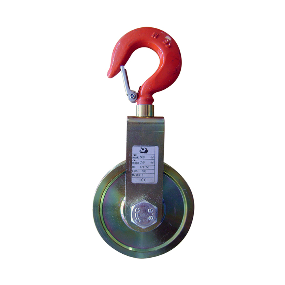 Poulie a chape simple à câble Réa ACIER bagué-bronze - LEVAC - 7060GBR