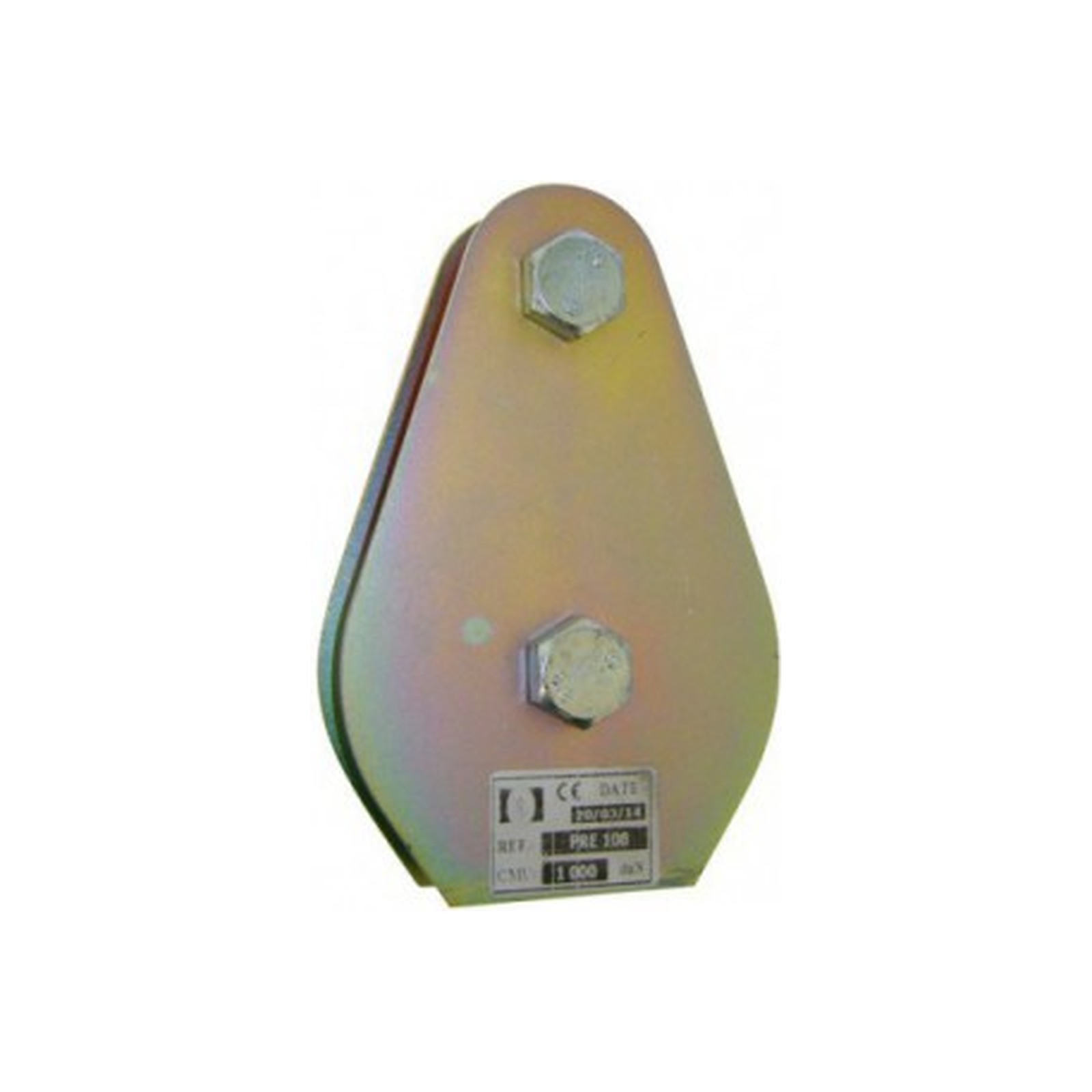 Poulie prédalle cmu 2,5 t réa 150x30 mm câble 11-14 mm LEVAC 7076D
