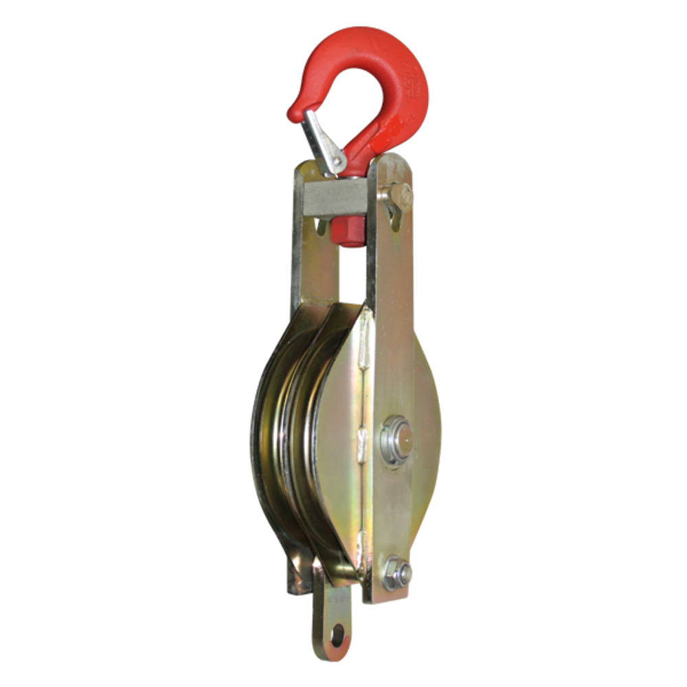 POULIE A CÂBLE BR CMU 1000 KG 2 RÉAS D.100 MM CÂBLE 6/8 MM ZINGUÉBICHRO LEVAC - 7150ABR