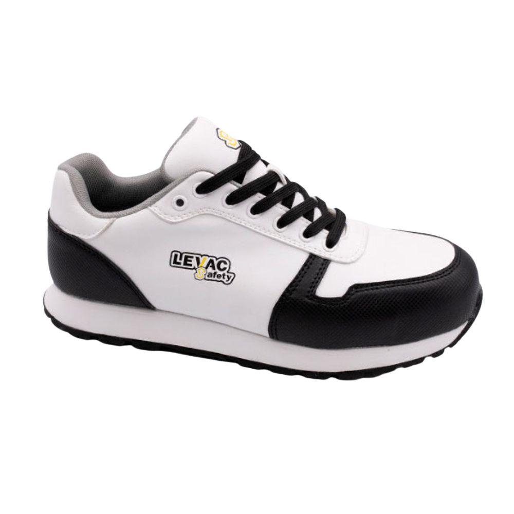 Chaussures de sécurité basses EARTH blanc et noir S3S SR FO -  LEVAC