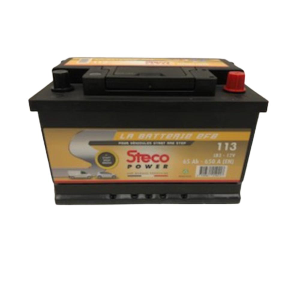 Batterie 12V 65Ah 650A 278x175x175 système start&stop STECOPOWER - L031113