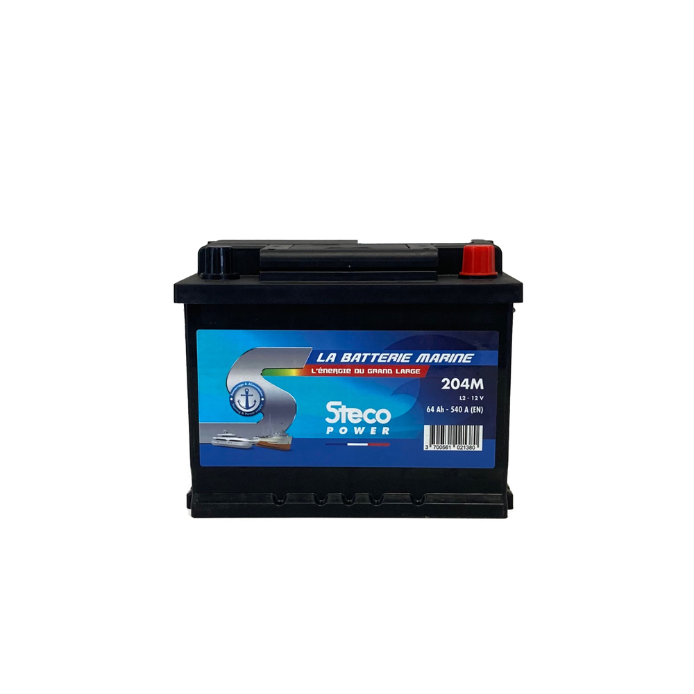 Batterie marine 12V 64Ah 540A 242x175x190 mm stecopower - 204m