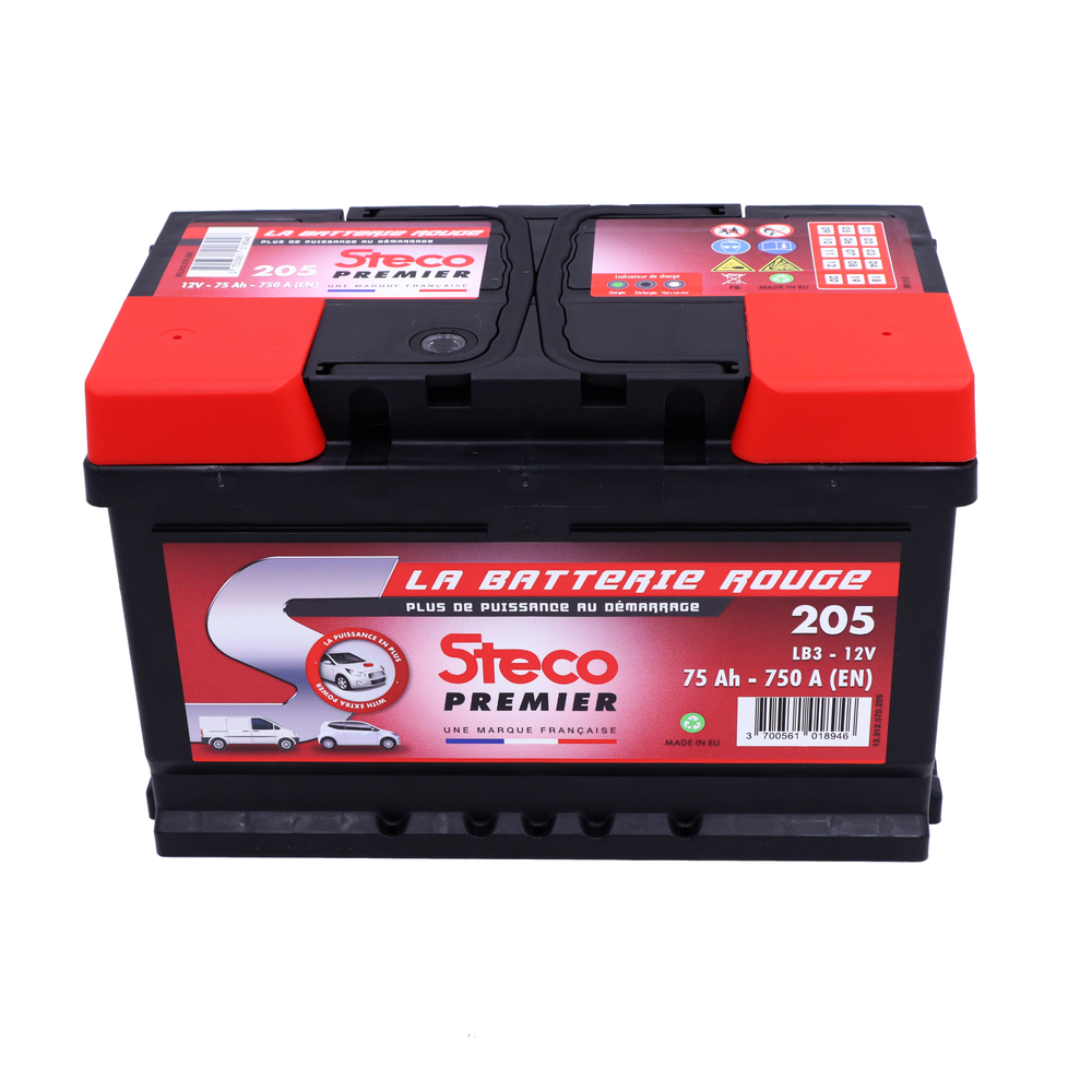 Batterie 12V 75Ah 750A 278x175x175 mm steco premier stecopower - 205