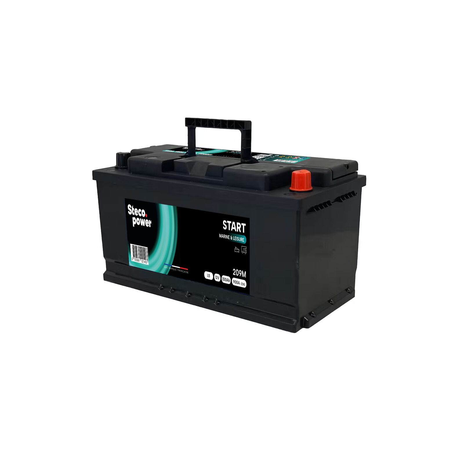 Batterie marine 12V 100Ah 900A 354x175x190 stecopower - 209m