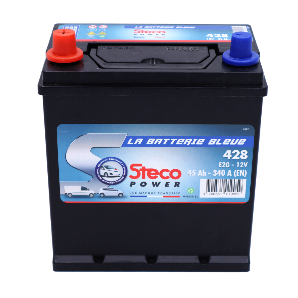 Batterie 12V 45Ah 340A 218x136x225 mm stecopower - 428