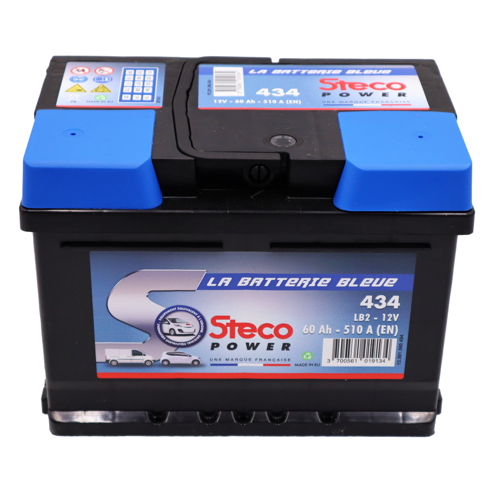 Batterie 12V 60Ah 510A 242x175x175 mm stecopower - 434
