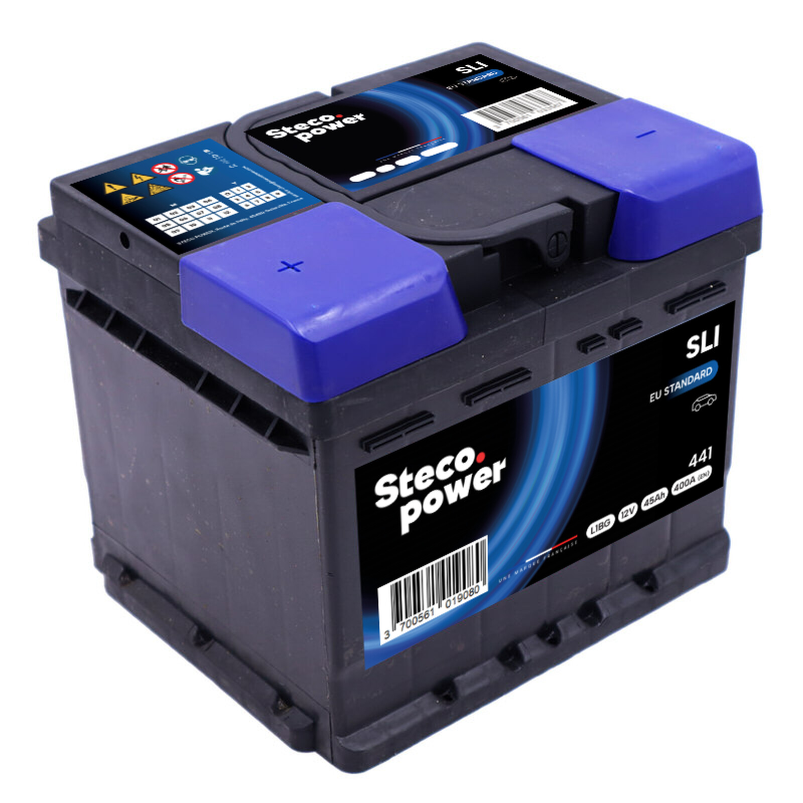 Batterie 12V 45Ah 400A 207x175x175 mm stecopower - 441