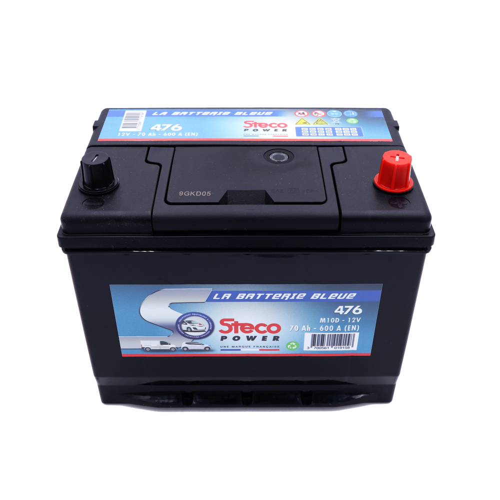 Batterie 12V 70Ah 600A 269x173x218 stecopower - 476