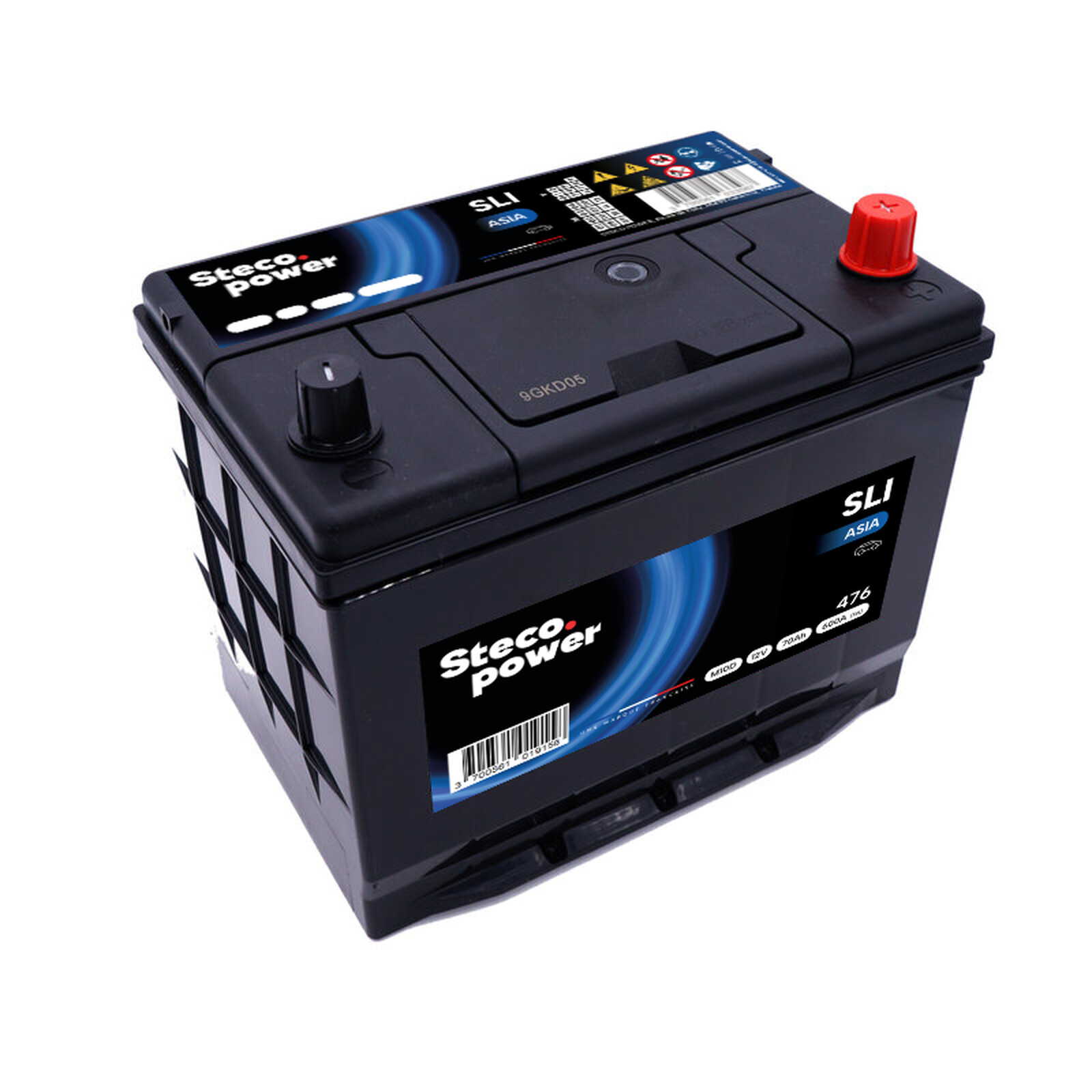 Batterie 12V 70Ah 600A 269x173x218 stecopower - 476