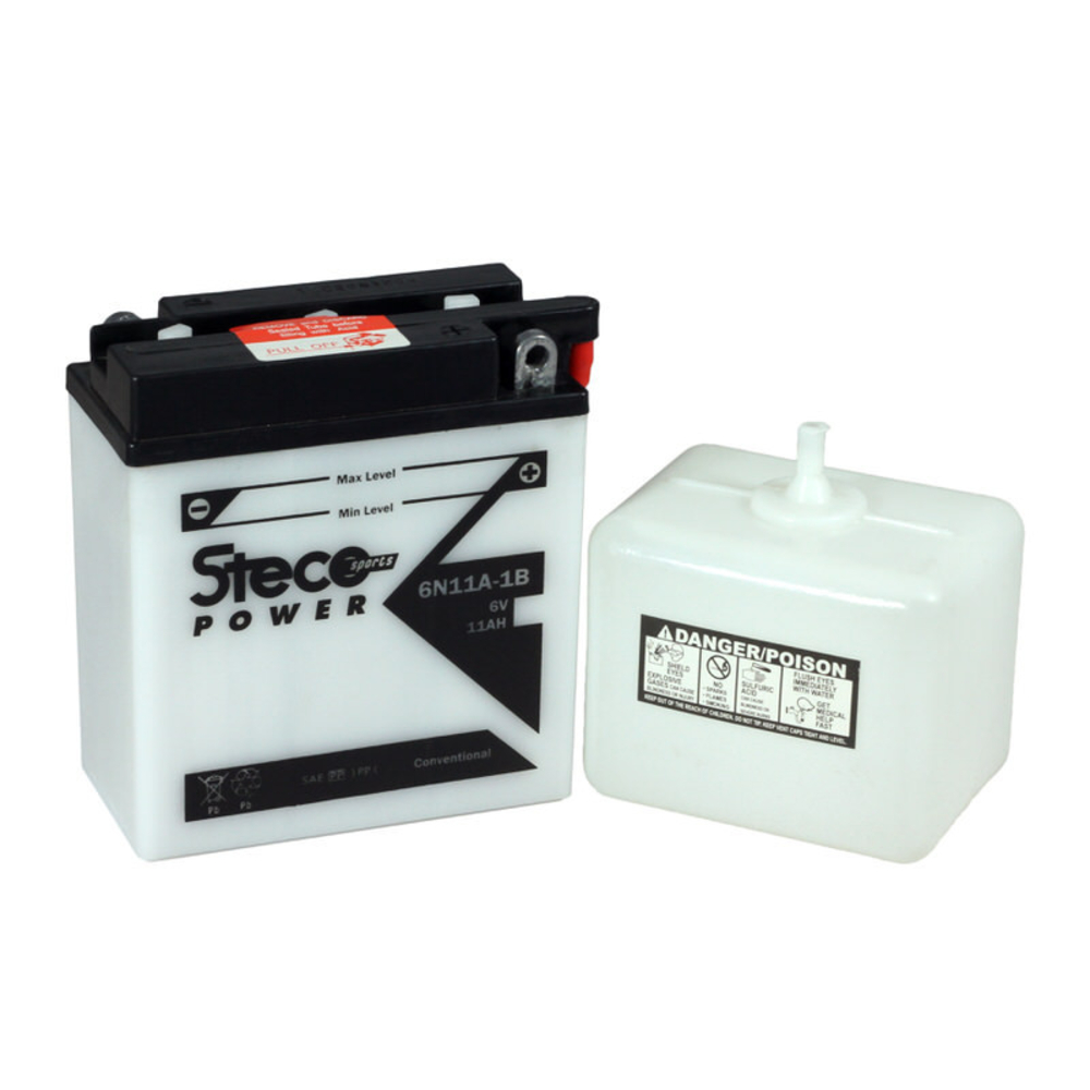 Batterie 6v (10h) 11ah a 121x60x131 stecopower - 6n11a-1b