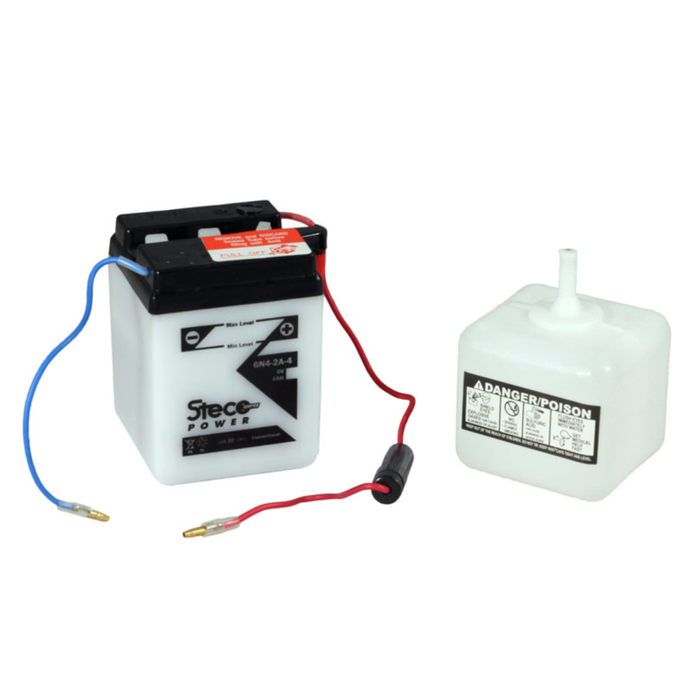 Batterie 6v (10h) 4ah a 70x70x95 stecopower - 6n4-2a-4