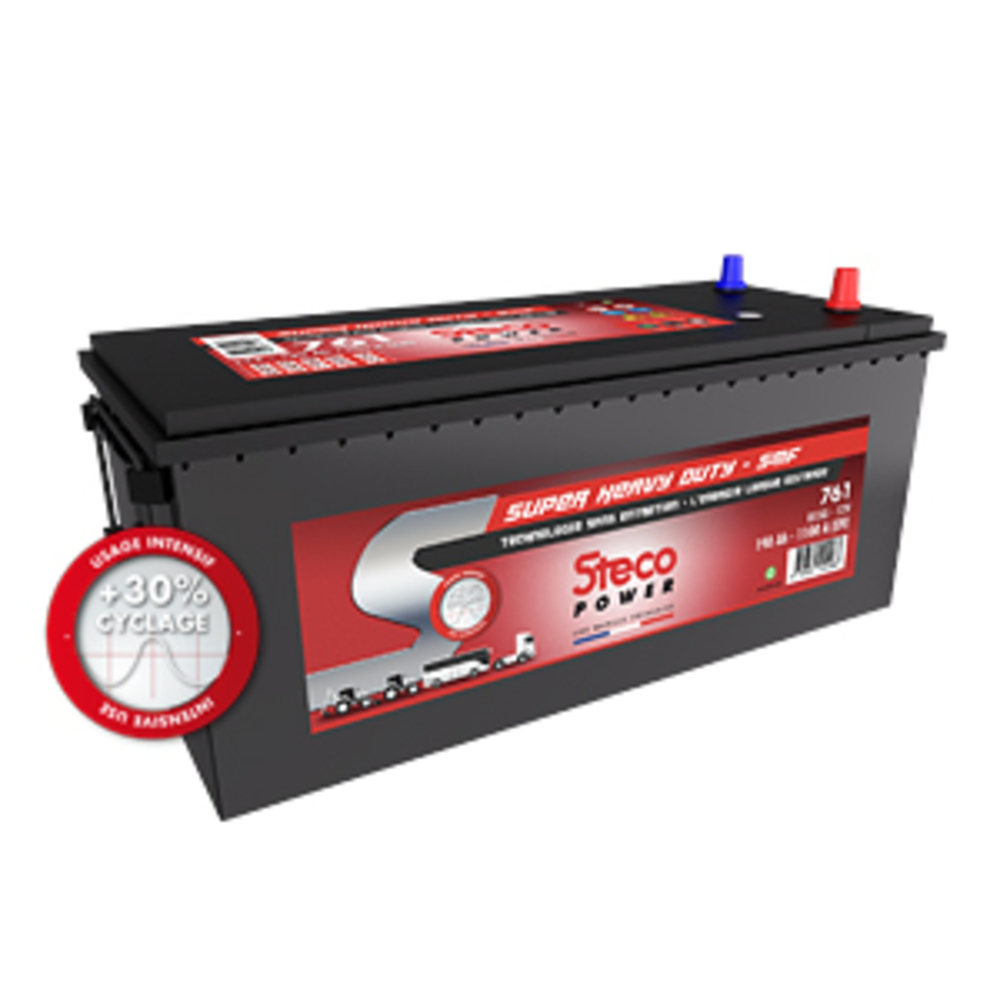 Batterie 12V 190Ah 1100A 512x223x220 mm Super Heavy Duty SMF STECOPOWER - 761