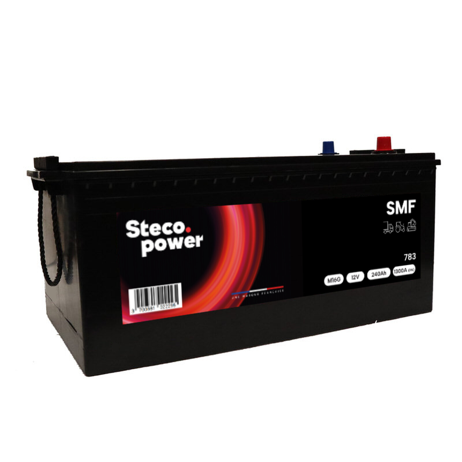 Batterie 12V 240Ah 1300A 518x273x240 Super heavy Duty stecopower - 783