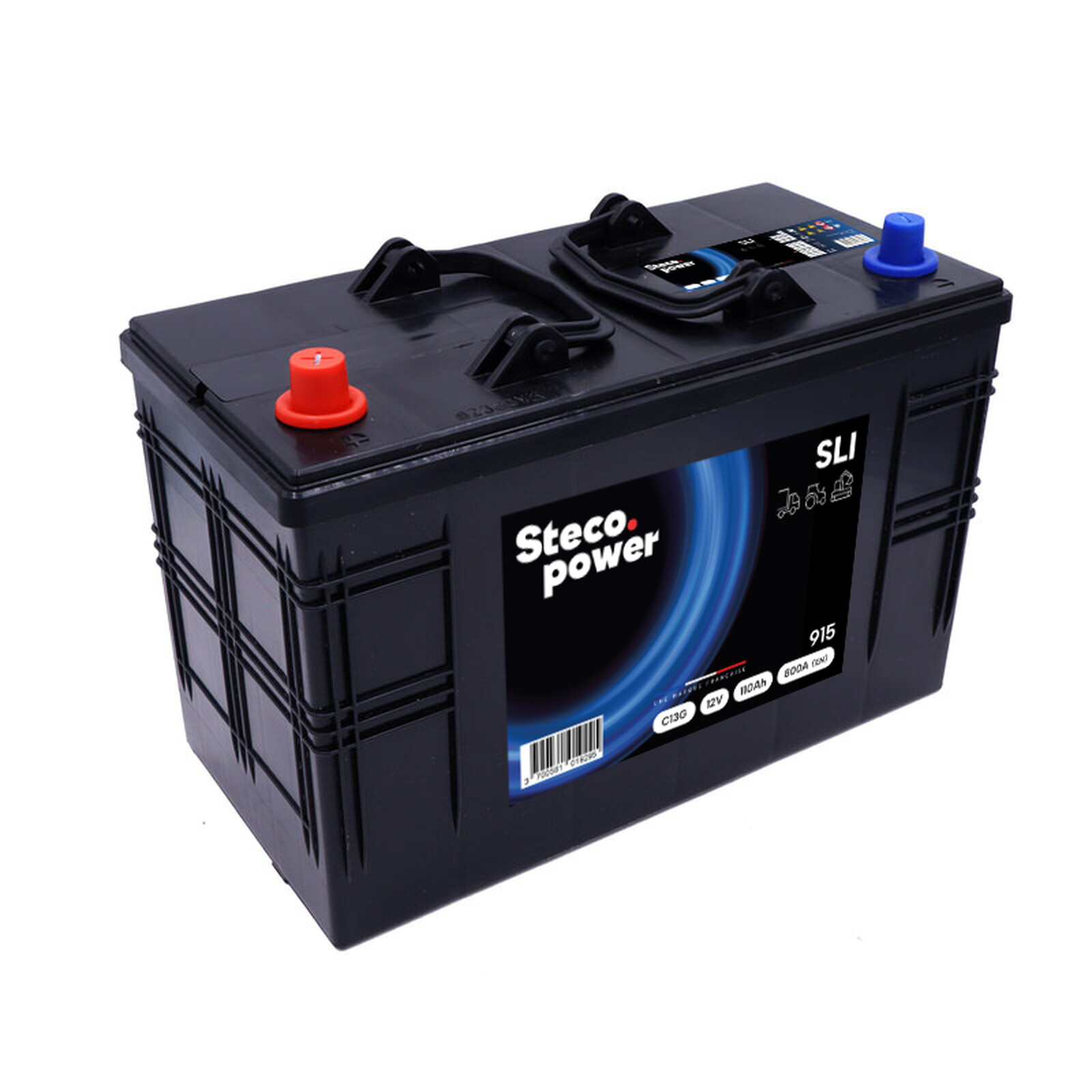 Batterie 12V 120Ah 900A 345x173x233 mm heavy duty stecopower - 915
