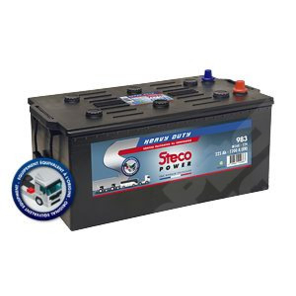Batterie 12V 125Ah 800A 345x173x284 mm heavy duty stecopower - 923